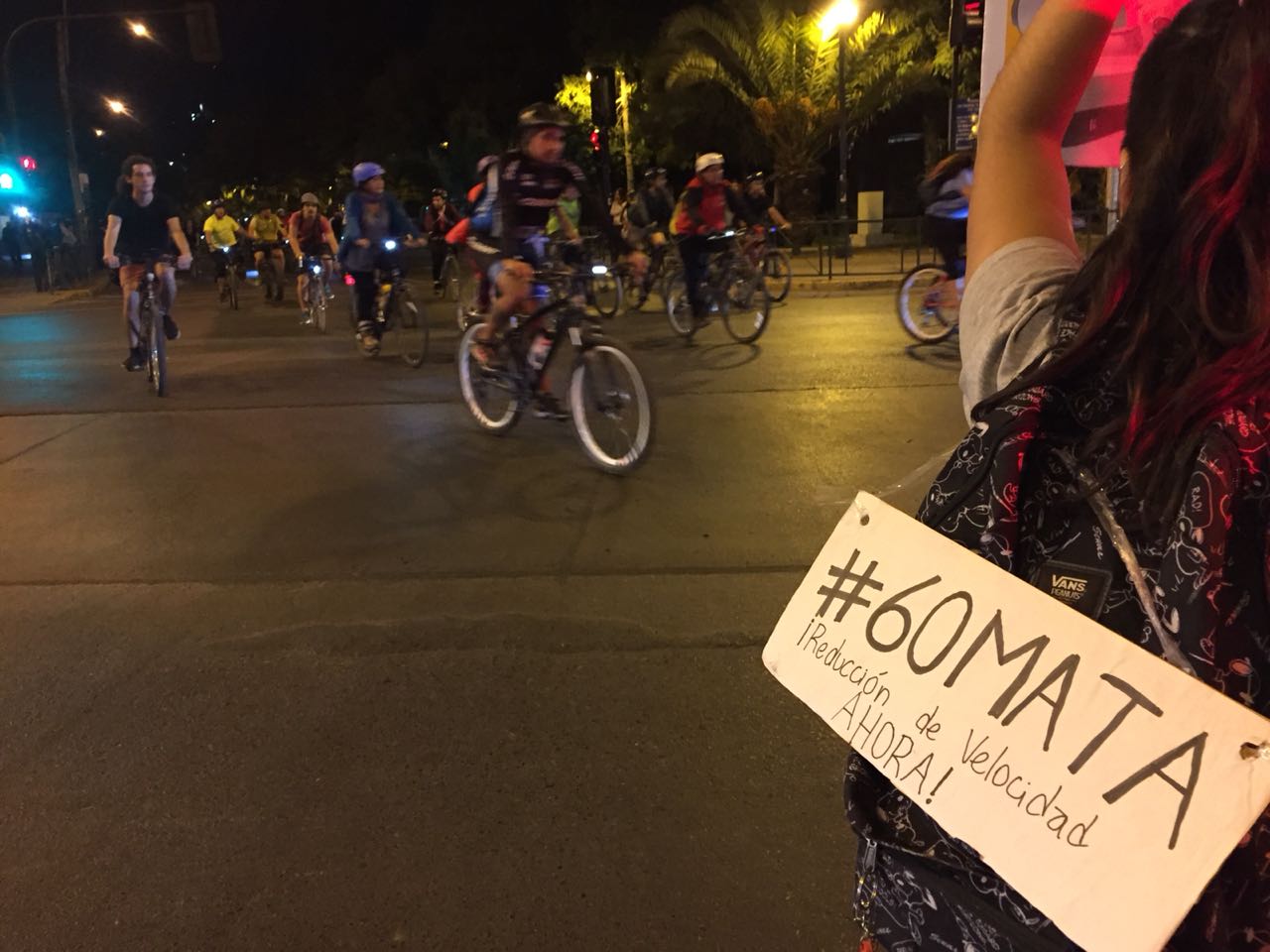 Cicletada masiva por la reducción de velocidad, 2018